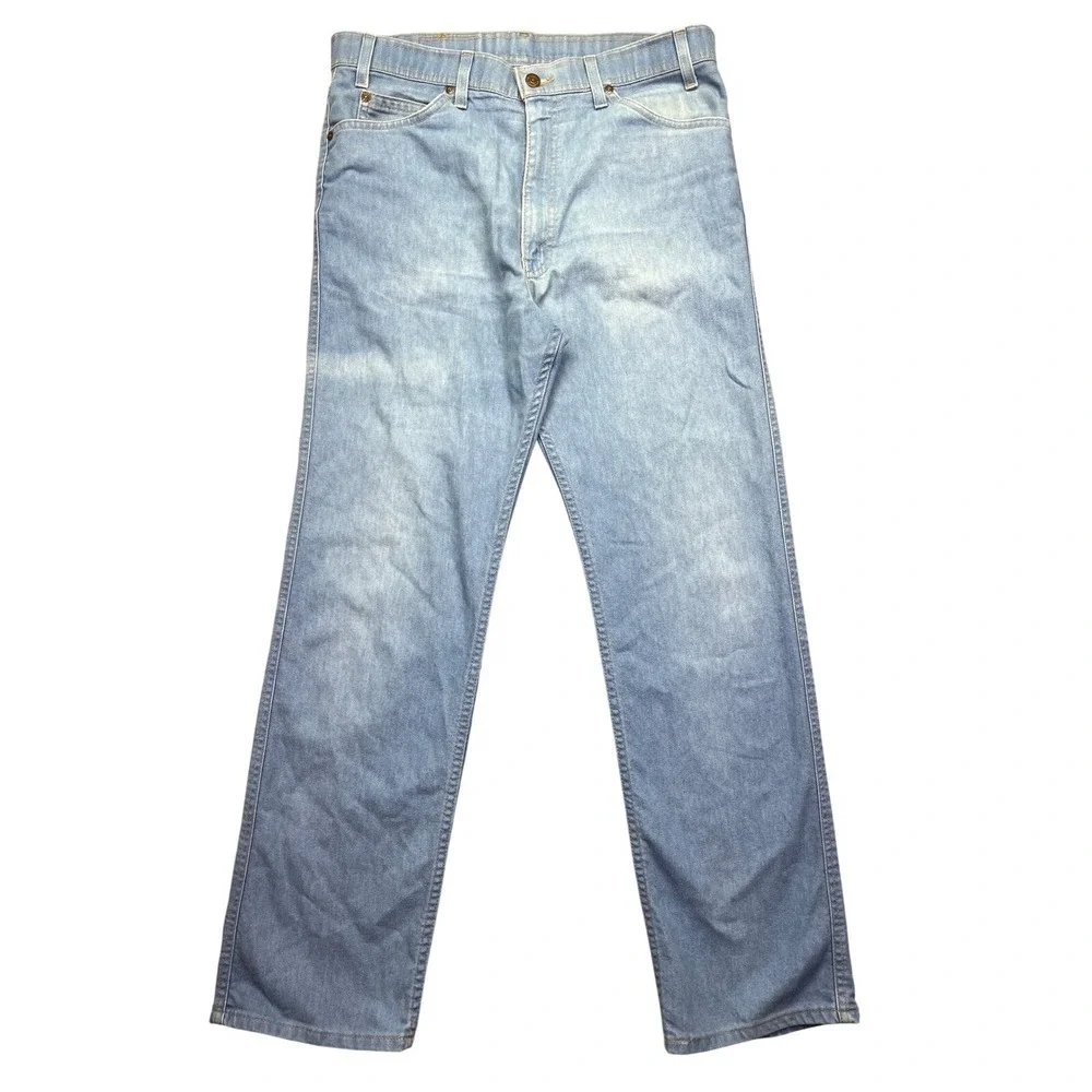Vintage Levi's Action Jeans Light Wash Denim Straight Leg Men Sz 36 Fits 34